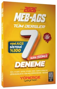 Yönerge Yayınları 2026 MEB-AGS Tüm Dersler 7 Deneme Çözümlü