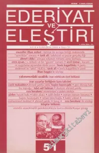 Edebiyat ve Eleştiri: Aylık Edebiyat Dergisi  - 51      Eylül - Ekim