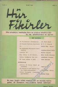 Hür Fikirler Dergisi - Sayı: 5  I    Mart