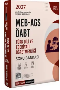 Pegem Yayınları 2027 MEB AGS ÖABT Türk Dili ve Edebiyatı Öğretmenliği Tamamı Çözümlü Soru Bankası