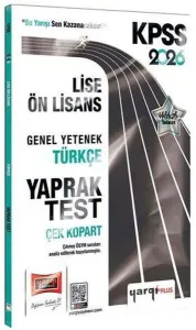 Yargı Yayınları 2026 KPSS Lise-Ön Lisans Genel Yetenek Türkçe Çek Kopart Yaprak Test