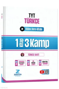 Zeduva Türkçe Saati TYT Türkçe 1 Kitap 3 Kamp Video Ders Kitabı