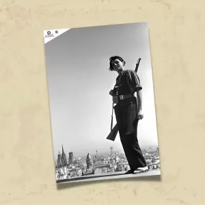 POSTER 0109 - İSPANYA İÇ SAVAŞI, KADIN SOSYALİST MİLİS, FOTOĞRAF - KUŞE KAĞIT (33X48)