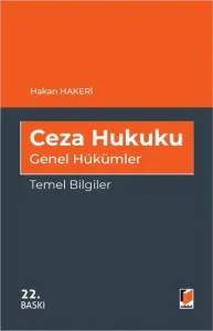 Ceza Hukuku Genel Hükümler Temel Bilgiler