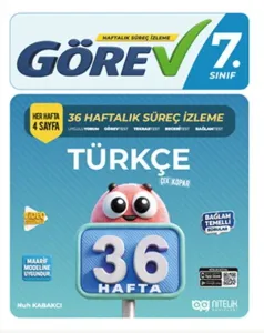 Nitelik Yayınları 7. Sınıf Görev Türkçe 36 Haftalık Süreç İzleme Kitabı