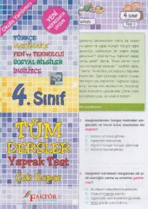 Faktör 4. Sınıf Tüm Dersler Yaprak Testler