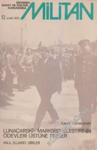 Devrimci Sanat ve Kültür Kavgasında Militan Dergisi - Sayı: 12    Yıl: 2  Aralık