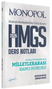 Monopol Yayınları 2026 HMGS Milletlerarası Kamu Hukuku Ders Notları