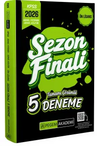 Pegem Yayınları 2026 KPSS Ön Lisans Genel Yetenek Genel Kültür Sezon Finali Tamamı Çözümlü 5 Deneme