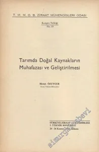 Tarımda Doğal Kaynakların Muhafazası ve Geliştirilmesi -