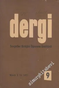 Dergi - Sovyetler Birliğini Öğrenme Enstitüsü - Sayı: 9    Yıl: 3   1957