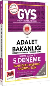 Yargı Yayınları 2025 Adalet Bakanlığı Tamamı Çözümlü İdari İşler Müdürü Kadrosu İçin 5 Deneme