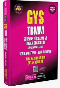 Pegem Yayınları 2026 TBMM Görevde Yükselme ve Unvan Değişikliği Konu Anlatımlı Soru Bankası