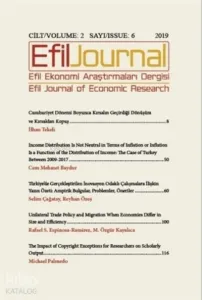 Efil Ekonomi Araştırmaları Dergisi Cilt: 2 Sayı: 6
