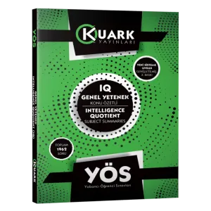 Kuark YÖS Genel Yetenek IQ Konu Özetli Soru Bankası
