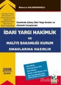 İdari Yargı Hakimlik ve Maliye Bakanlığı Kurum Sınavlarına Hazırlık