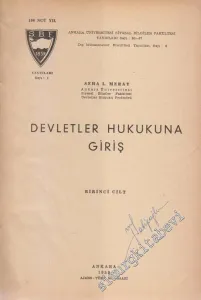 Devletler Hukukuna Giriş 2 Cilt TAKIM  - İMZALI -