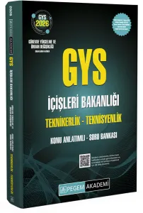 Pegem Yayınları 2026 GYS İçişleri Bakanlığı Teknikerlik Teknisyenlik Konu Anlatımlı Soru Bankası