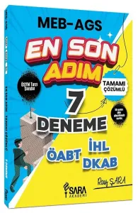 Şara Akademi ÖABT MEB-AGS Din Kültürü ve Ahlak Bilgisi En Son Adım 7 Deneme Çözümlü