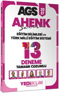Yediiklim Yayınları 2027 MEB AGS Ahenk Serisi Eğitim Bilimleri ve Türk Milli Eğitim Sistemi Tamamı Çözümlü 13 Deneme