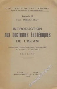 Introduction Aux Doctrines Esoteriques de l'Islam -        1955