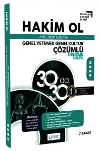İlken Yayınları 2025 Adli İdari Hakimlik Genel Yetenek Genel Kültür Hakim Ol 30 da 30 Deneme Çözümlü