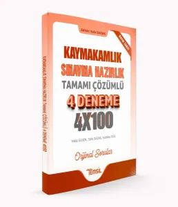 Kaymakamlık Sınavına Hazırlık Tamamı Çözümlü 4 Deneme
