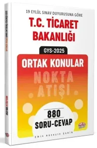 Editör Yayınları 2025 T.C. Ticaret Bakanlığı Ortak Alan Soru-Cevap