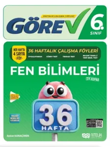 Nitelik Yayınları 6. Sınıf Fen Bilimleri Görev 36 Haftalık Çalışma Föyleri