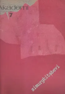 Akademi Mimarlık ve Sanat Dergisi  - Sayı: 7      Kasım