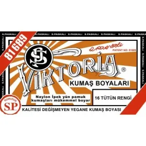 VİKTORİA TOZ KUMAŞ BOYASI TÜTÜN RENGİ 16