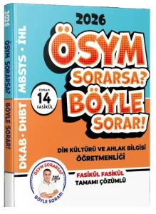 Şara Akademi 2026 ÖABT MEB-AGS DHBT MBSTS İHL Din Kültürü ve Ahlak Bilgisi Öğretmenliği ÖSYM Sorarsa Böyle Sorar Soru Bankası Fasikül Çözümlü