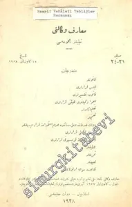 OSMANLICA: Maarif Vekaleti Tebliğler Mecmuası - Sayı: 21 / 24       1928