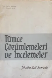 Tümce Çözümlemeleri ve İncelemeleri