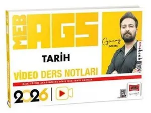 Yargı Yayınları 2026 MEB-AGS Öğretmen Adayları İçin Tarih Video Ders Notları