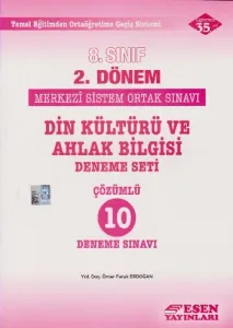 Esen 8. Sınıf 2. Dönem Din Kültürü ve Ahlak Bilgisi Deneme Seti Çözümlü 10 Deneme Sınavı