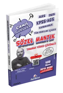 Dizgi Kitap ALES DGS KPSS AGS Kaymakamlık Tüm Adaylar İçin Sözel Mantık Tamamı Video Çözümlü Çıkmış Sorular