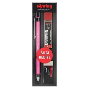 Rotring Okul Seti Visuclick Versatil/Min/Silgi 0.7 mm Opak PEMBE