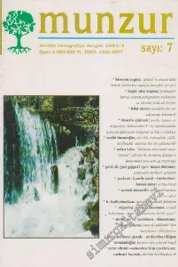 Munzur Dersim Etnografya Dergisi - Sayı: 7    Yıl: 2  Mart 2001