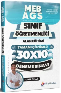 Dizgi Kitap Yayınları 2026 ÖABT MEB-AGS Sınıf Öğretmenliği Alan Eğitimi 30x10 Deneme Çözümlü