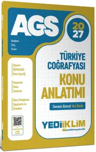 Yediiklim Yayınları 2027 MEB AGS Türkiye Coğrafyası Konu Anlatımı