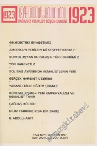 Aydınlanma 1923 Bağımsız Kemalist Düşün Dergisi - Sayı: 12    Yıl: 2  Nisan 1997