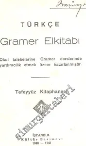 Türkçe Gramer Elkitabı -