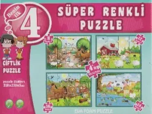 Süper Renkli Çiftlik Puzzle