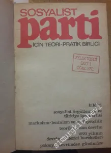 3 FARKLI DERGİ Sosyalist Parti İçin Teori - Pratiği Birliği Aylık Dergi :  1-4 (Ocak 1971- Nisan 1971) TAKIM / Devrimci TİP Haberleri / Sömürücüye Yumruk -        1981