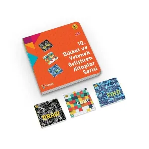 IQ Dikkat ve Yetenek Geliştiren Kitaplar Serisi Level 1 (7-8-9 Yaş) (3 Kitap Takım) - ön kapak IQ