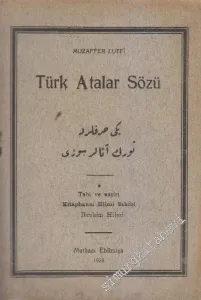 Türk Atalar Sözü  -        1928