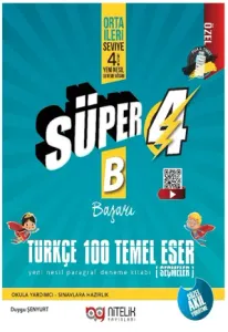 Nitelik Yayınları 4. Sınıf Türkçe 100 Temel Eser Süper B Yeni Nesil Paragraf Deneme