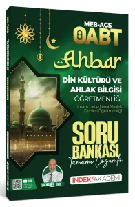 İndeks Akademi 2026 ÖABT MEB-AGS Din Kültürü ve Ahlak Bilgisi Ahbar Soru Bankası Çözümlü
