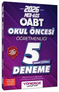 Yönerge Yayınları 2026 ÖABT MEB-AGS Okul Öncesi Öğretmenliği 5 Deneme Çözümlü